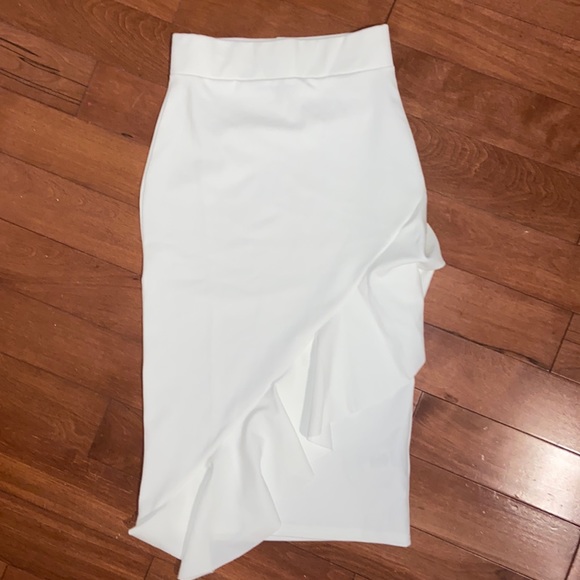 WHITE PENCIL SKIRT - Picture 1 of 1
